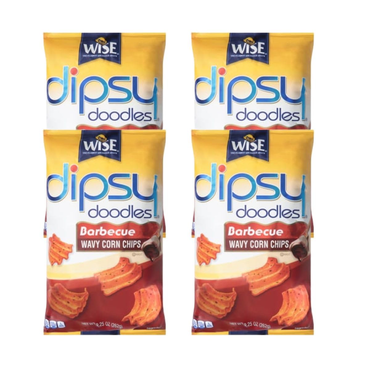 Amazon.com: Wise BBQ Dipsy Doodles Wavy Corn Chips 9.25 oz, Pack of 4